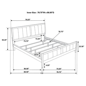 Juego de dormitorio Carlton California King de 5 piezas Cappuccino