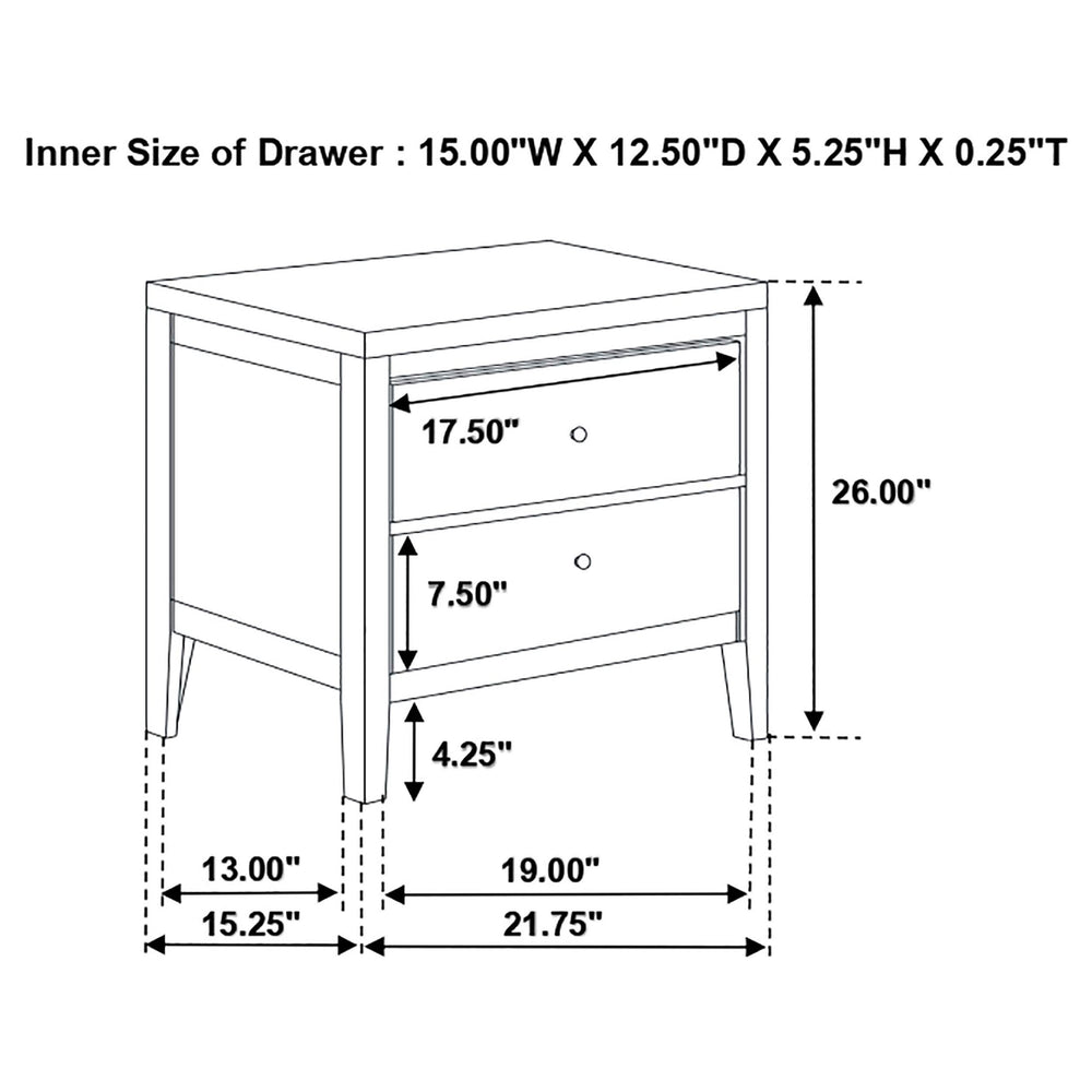 Juego de dormitorio Carlton California King de 5 piezas Cappuccino