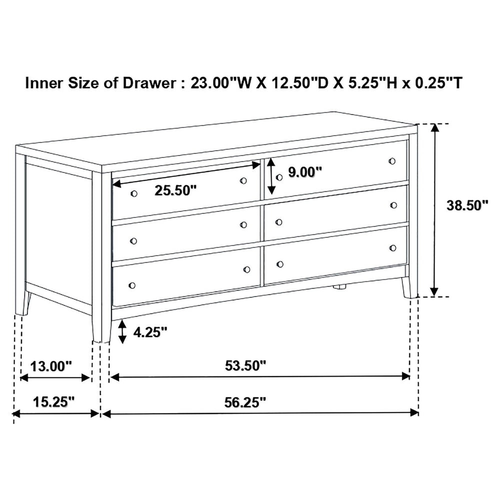 Juego de dormitorio Carlton California King de 5 piezas Cappuccino