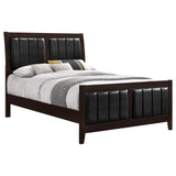Cama California King con paneles Carlton Wood color capuchino