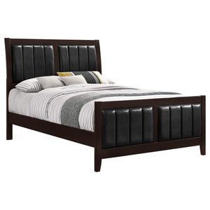 Cama California King con paneles Carlton Wood color capuchino