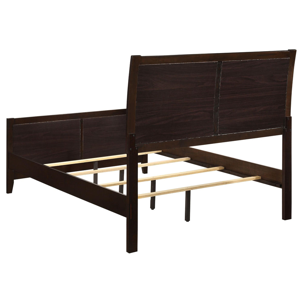 Cama California King con paneles Carlton Wood color capuchino