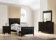 Juego de dormitorio Carlton de 4 piezas con dos camas individuales, color capuchino
