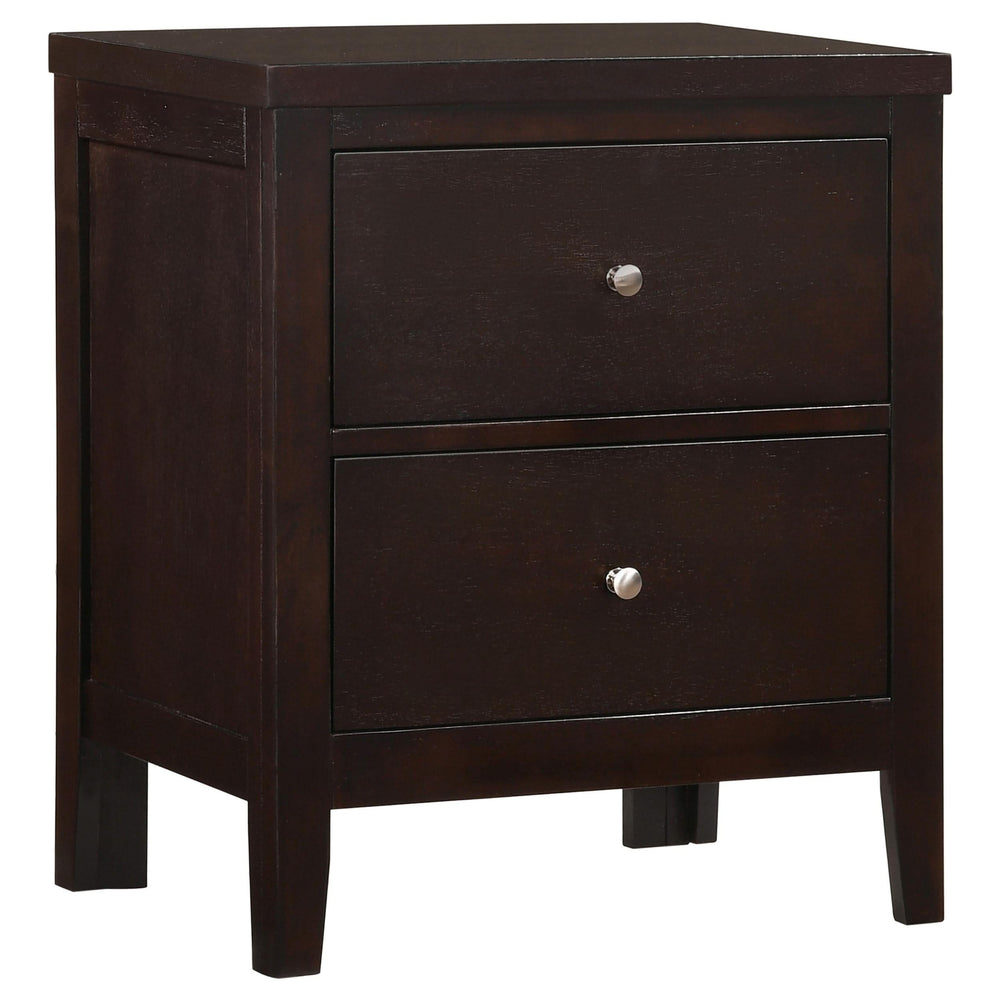 Juego de dormitorio Carlton de 5 piezas con dos camas individuales, color capuchino
