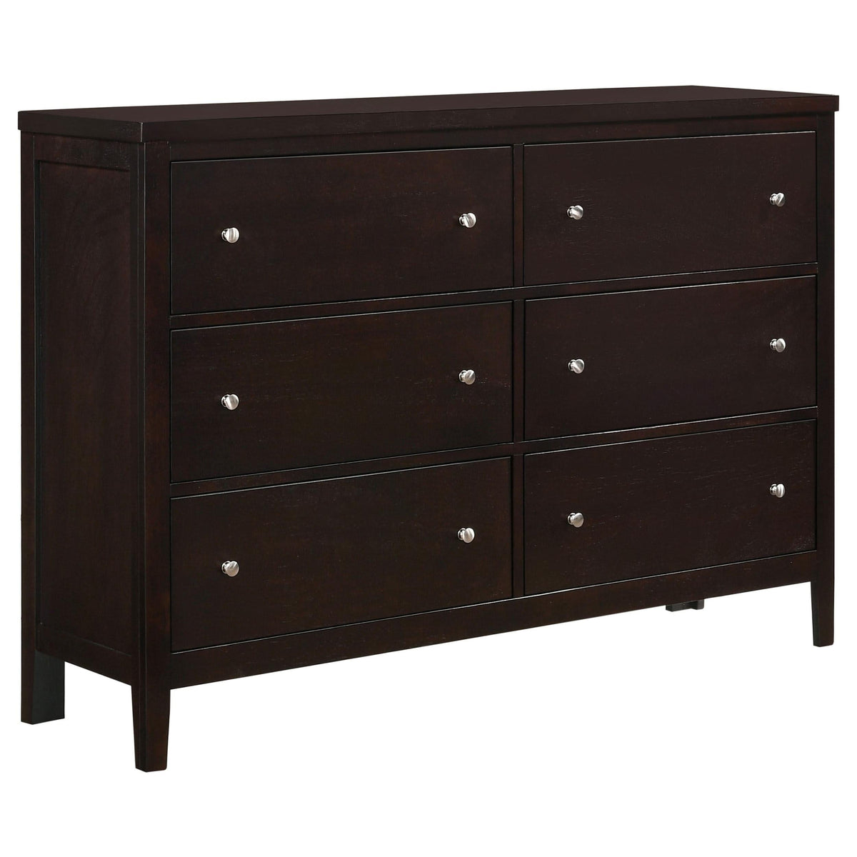 Juego de dormitorio Carlton de 5 piezas con dos camas individuales, color capuchino