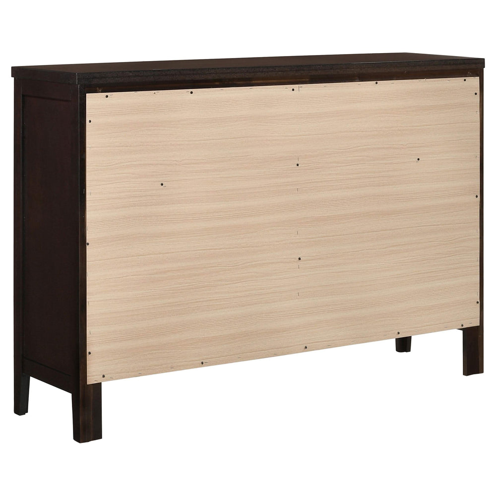 Juego de dormitorio Carlton de 5 piezas con dos camas individuales, color capuchino