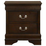 Juego de dormitorio completo de 4 piezas Louis Philippe Cappuccino