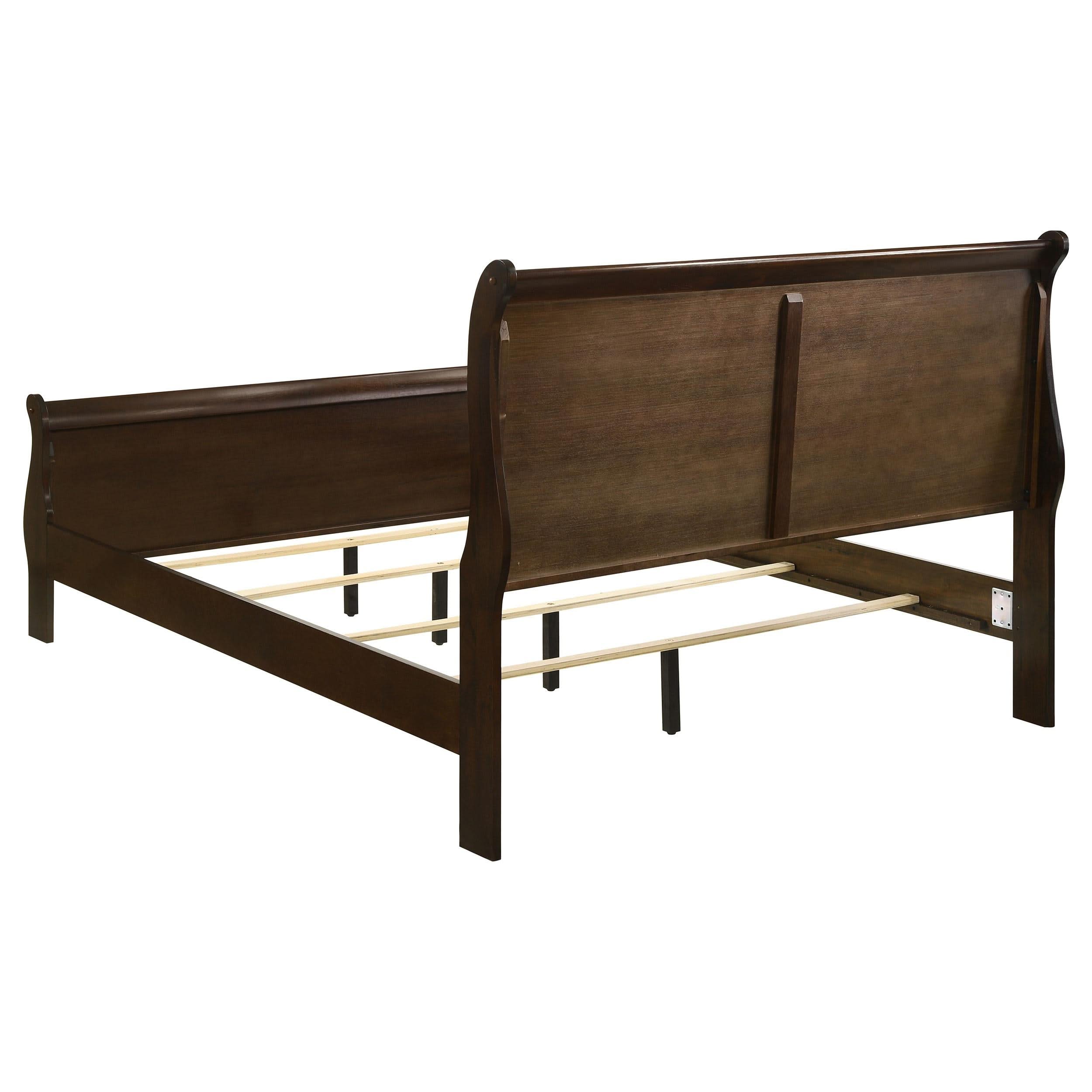 Juego de dormitorio completo de 5 piezas Louis Philippe Cappuccino