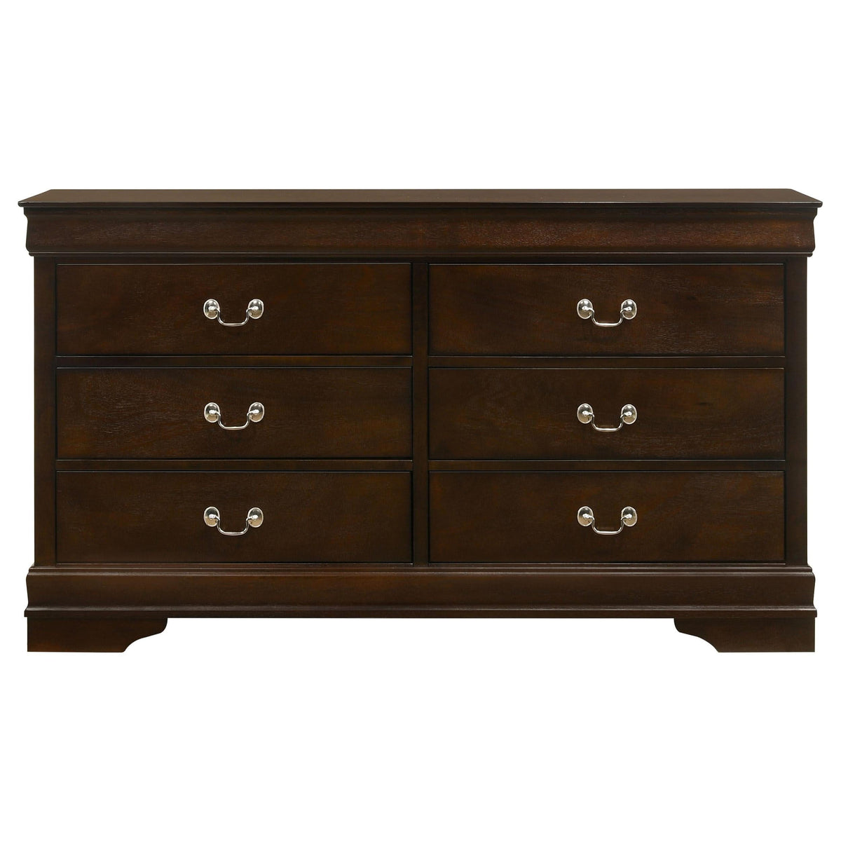 Juego de dormitorio completo de 5 piezas Louis Philippe Cappuccino