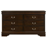 Juego de dormitorio completo de 5 piezas Louis Philippe Cappuccino