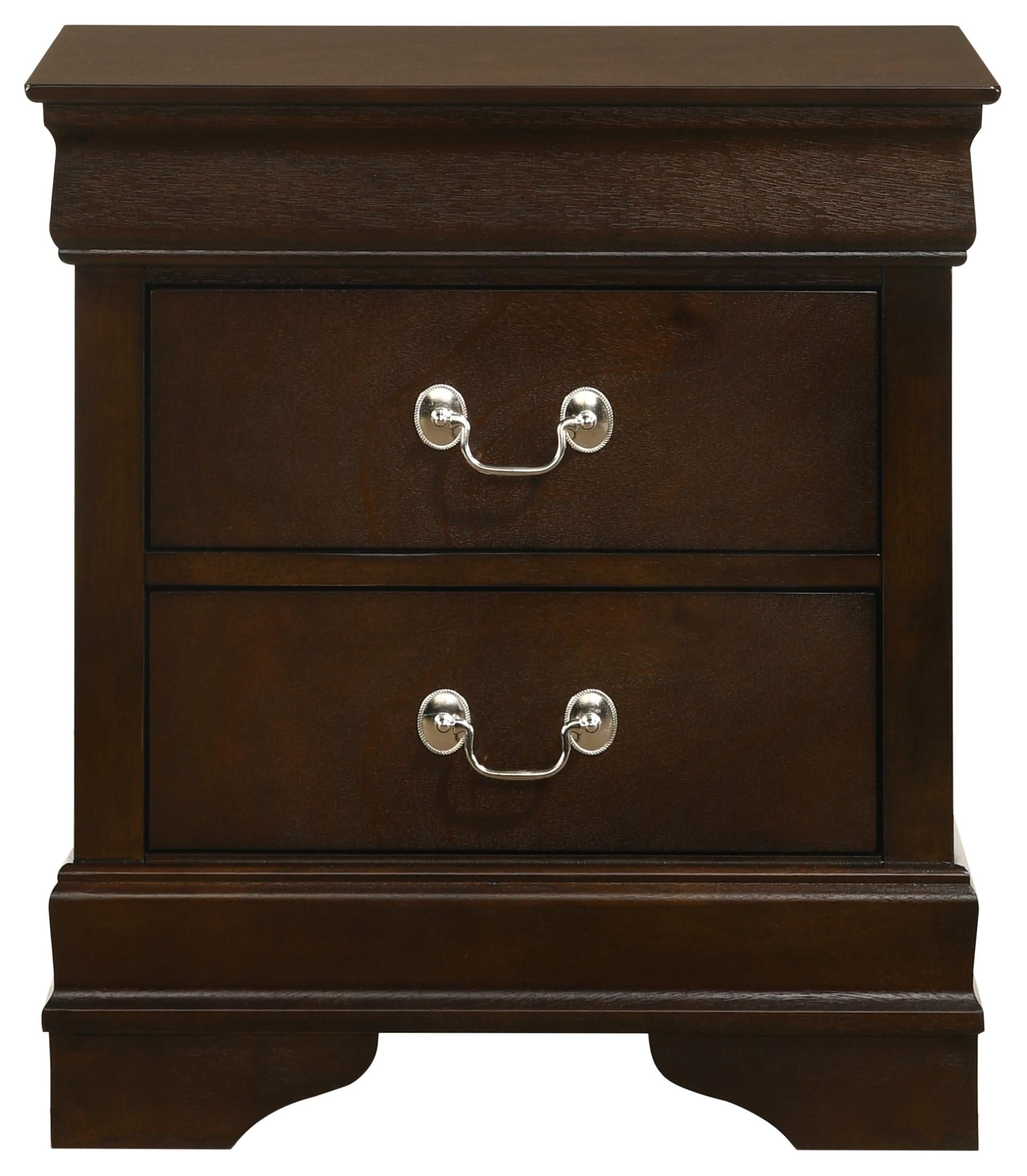 Juego de dormitorio Louis Philippe de 4 piezas Eastern King Cappuccino