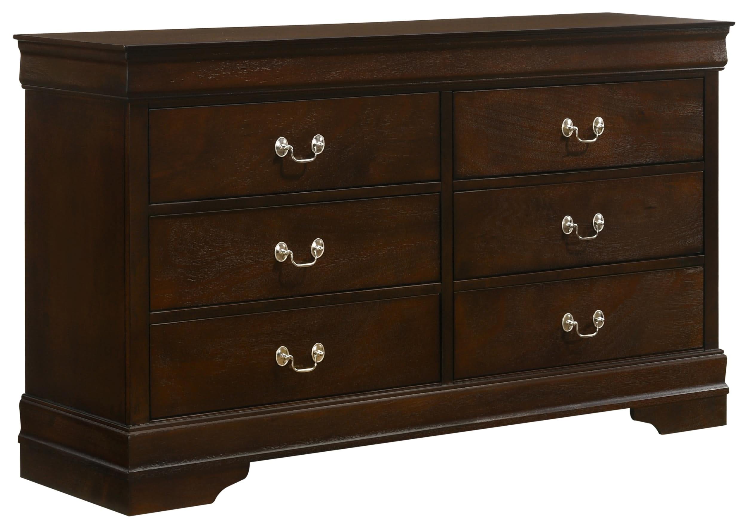 Juego de dormitorio Louis Philippe de 4 piezas Eastern King Cappuccino