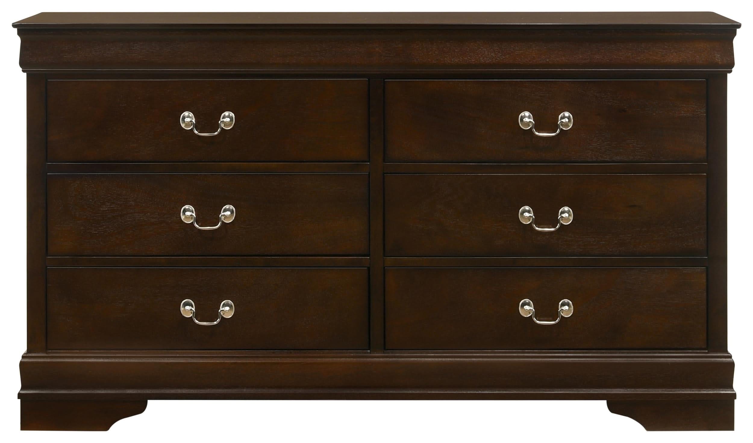 Juego de dormitorio Louis Philippe de 4 piezas Eastern King Cappuccino