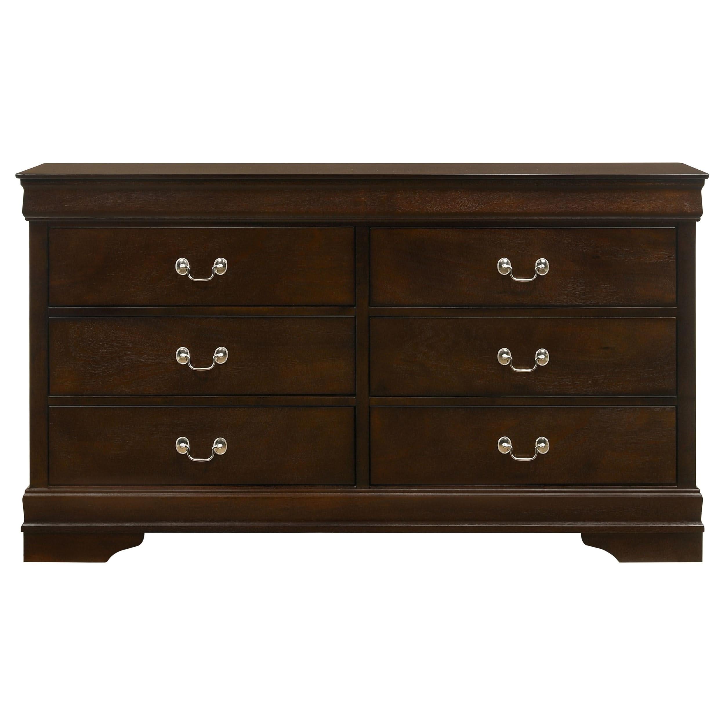 Juego de dormitorio Louis Philippe de 4 piezas Queen Cappuccino