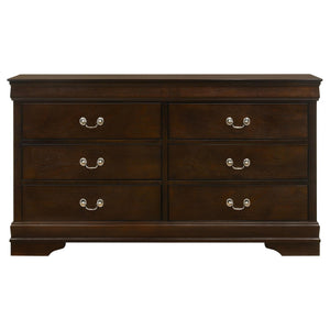 Juego de dormitorio Louis Philippe de 4 piezas Queen Cappuccino