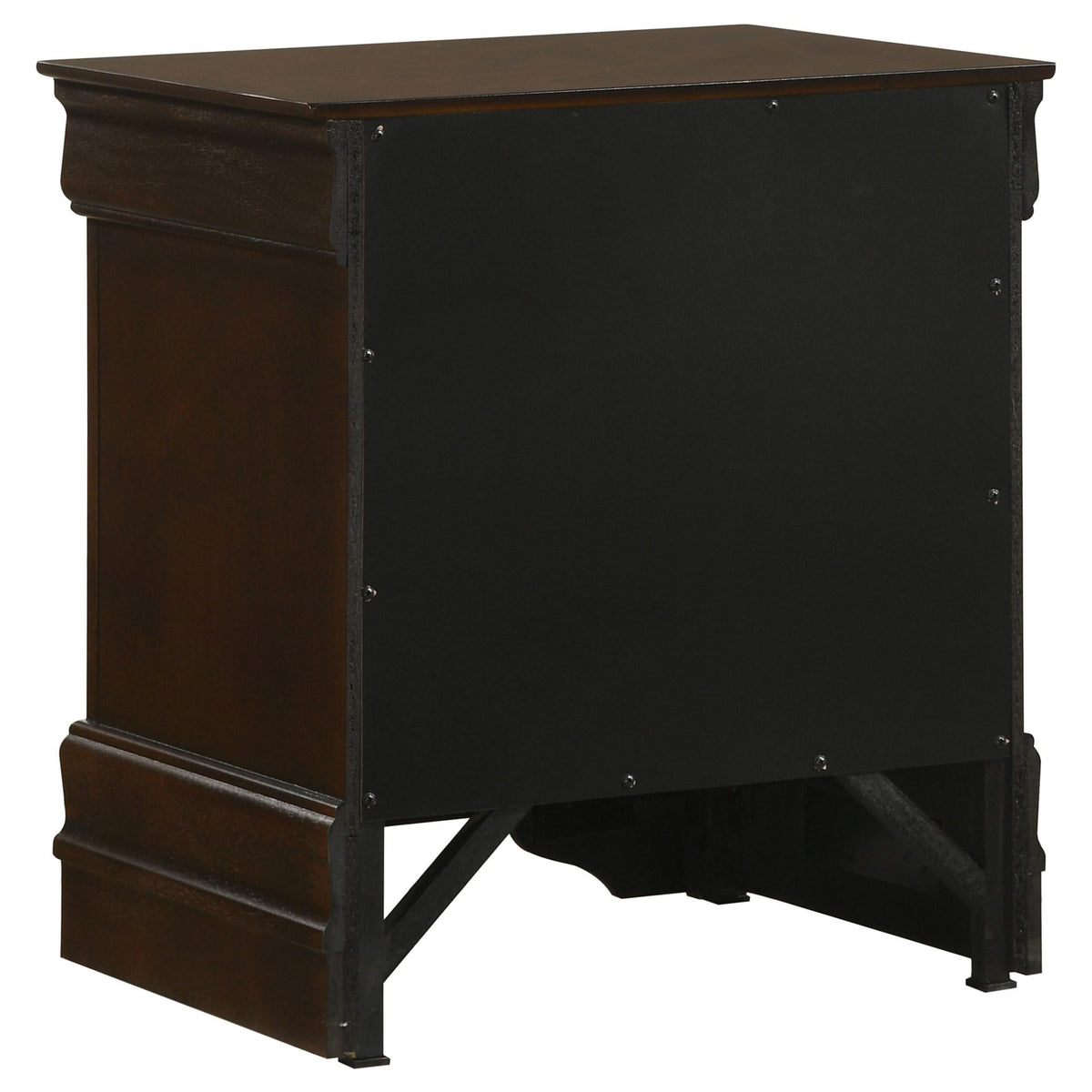 Juego de dormitorio Louis Philippe de 4 piezas con dos camas individuales en color capuchino