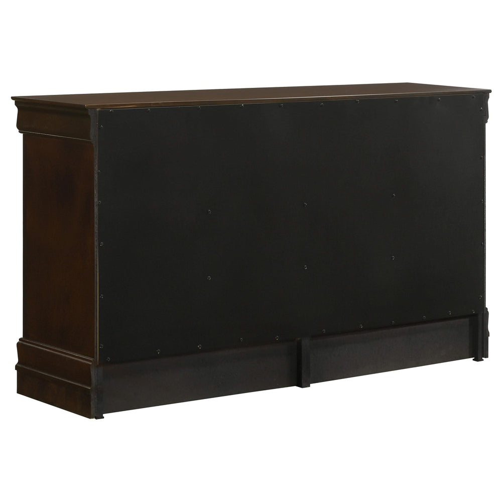 Juego de dormitorio Louis Philippe de 4 piezas con dos camas individuales en color capuchino