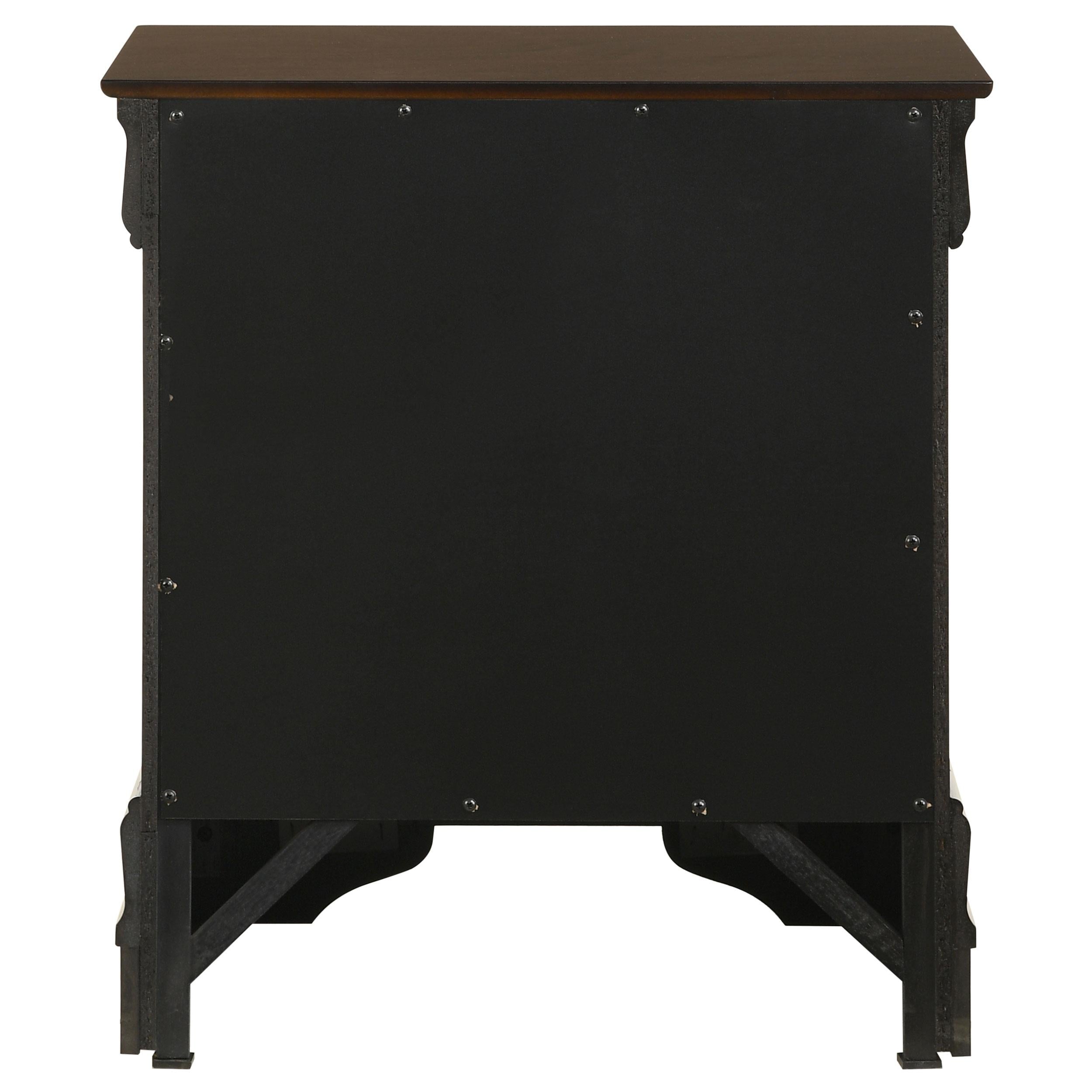 Louis Philippe 2-drawer Nightstand Cappuccino