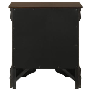 Louis Philippe 2-drawer Nightstand Cappuccino