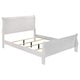 Louis Philippe 47-inch Full Sleigh Panel Bed White
