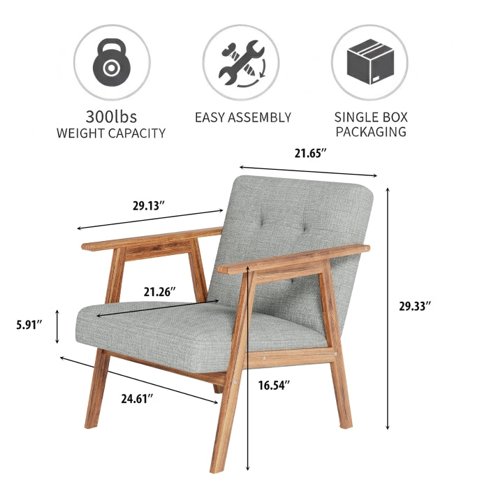 Accent Chair (Light Gray)