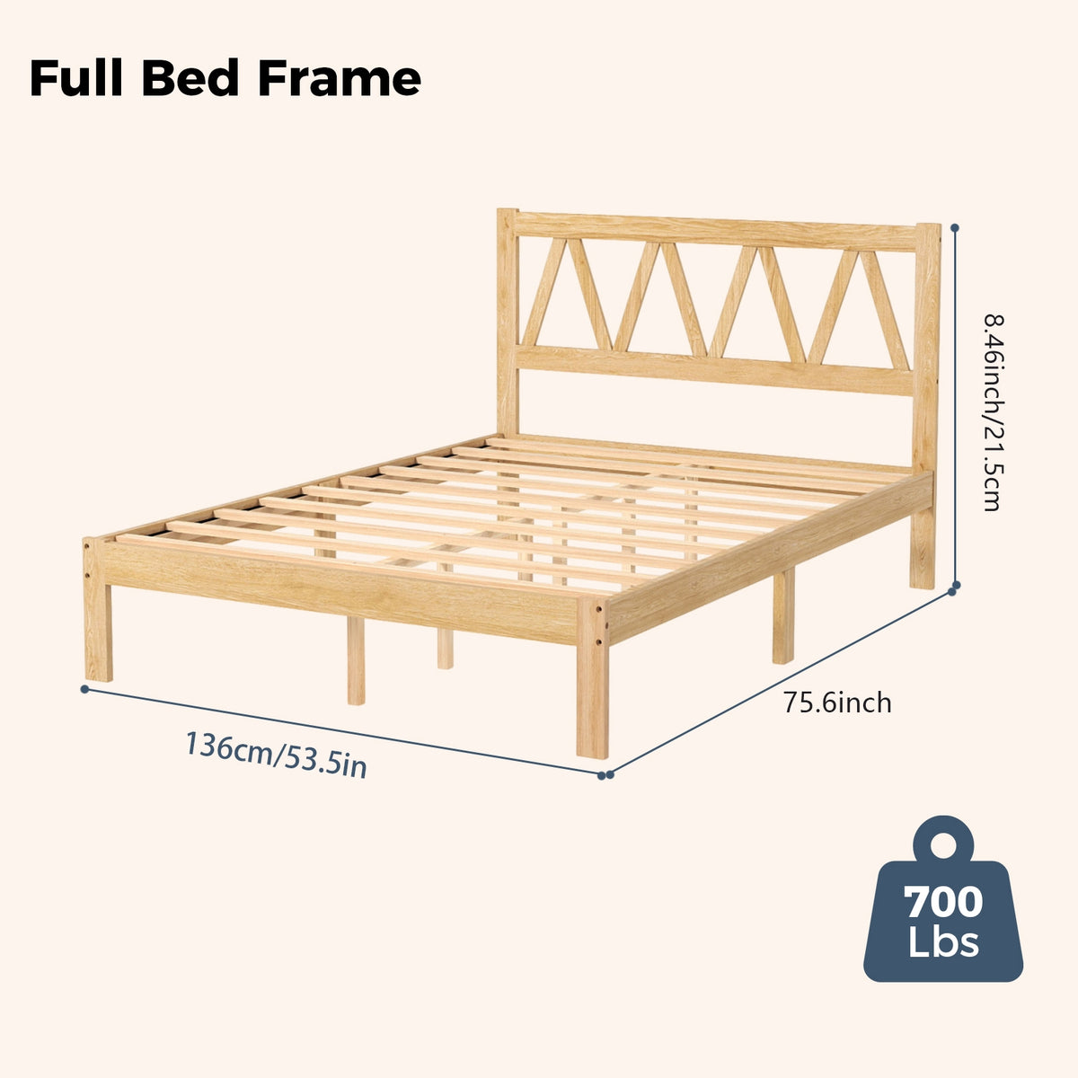 Full Wooden Bed