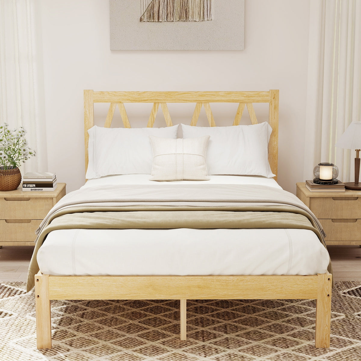 Full Wooden Bed