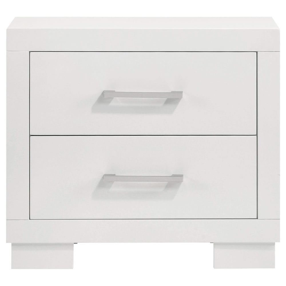 Jessica 4-piece Eastern King LED Bedroom Set Snow White