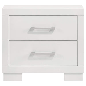 Jessica 4-piece Eastern King LED Bedroom Set Snow White