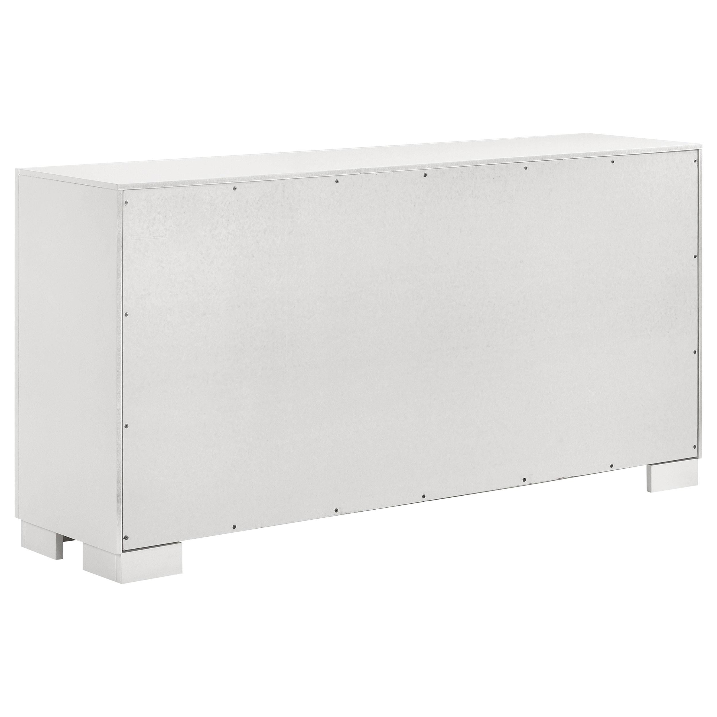 Jessica 4-piece Eastern King LED Bedroom Set Snow White