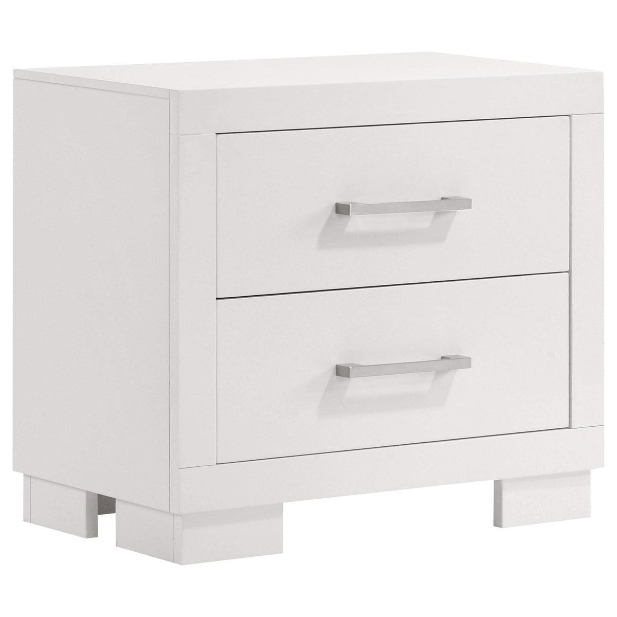 Juego de dormitorio Jessica California King LED de 5 piezas en blanco crema