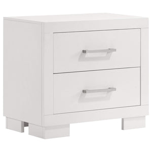 Juego de dormitorio Jessica California King LED de 5 piezas en blanco crema
