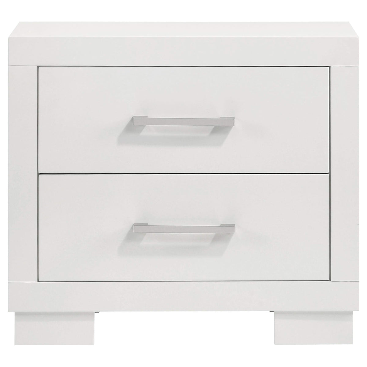 Juego de dormitorio Jessica California King LED de 5 piezas en blanco crema