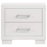 Juego de dormitorio Jessica California King LED de 5 piezas en blanco crema