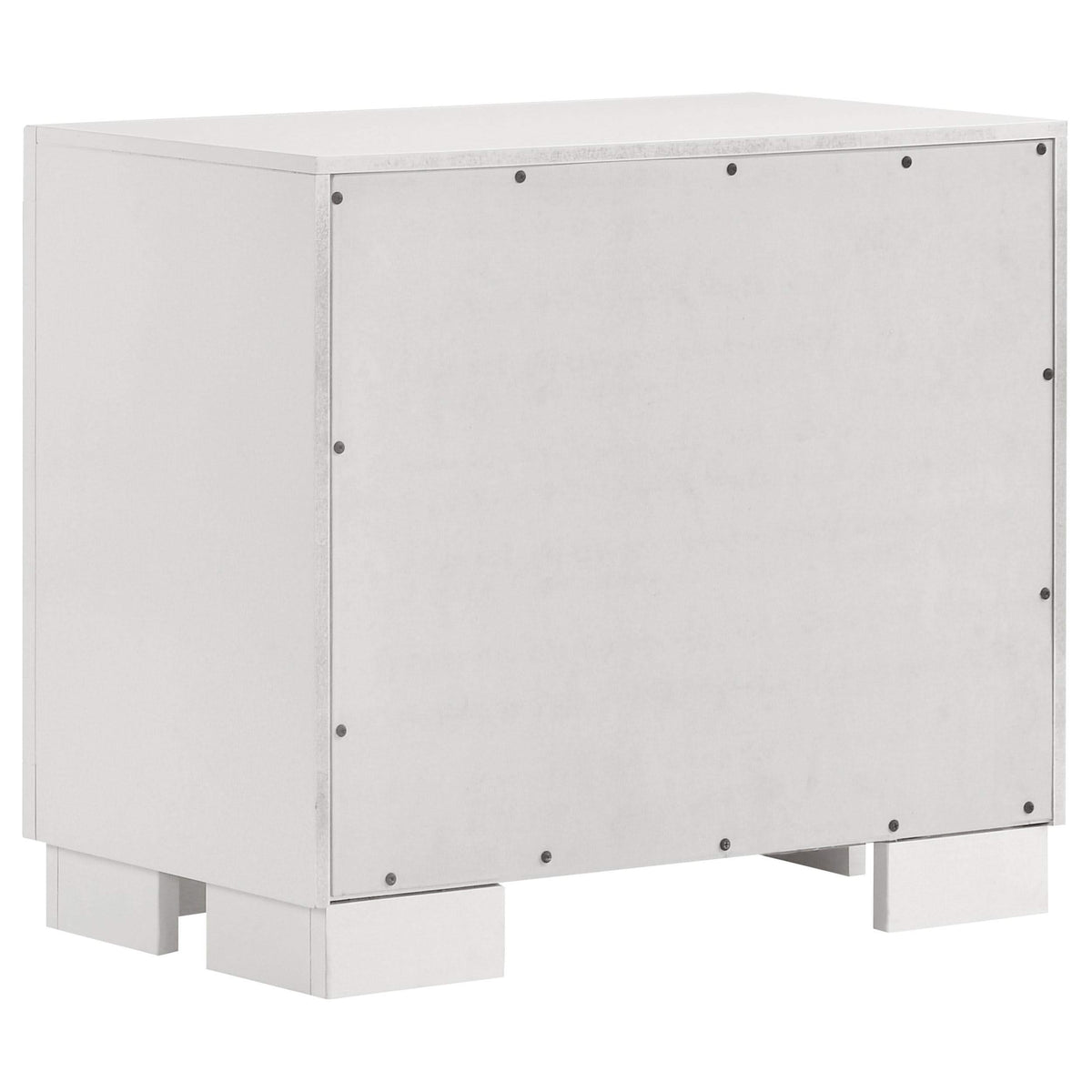 Juego de dormitorio Jessica California King LED de 5 piezas en blanco crema