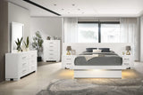 Paneles de cama Jessica Wood en color blanco crema