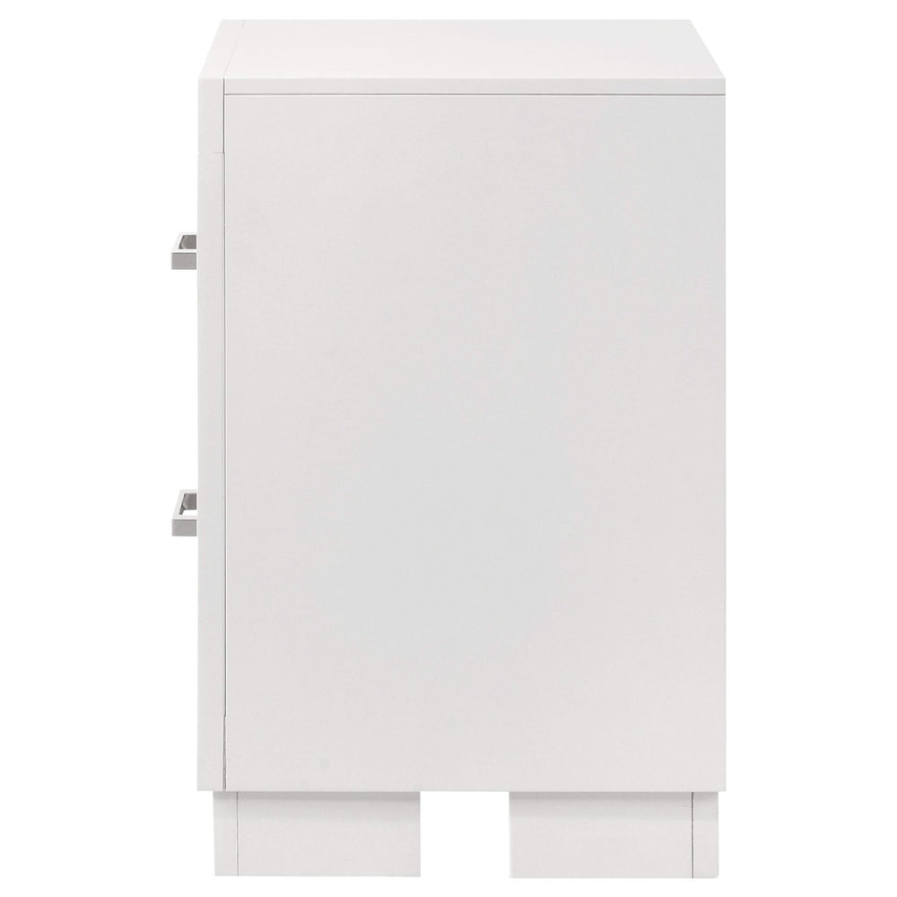 Jessica 2-drawer Nightstand Snow White