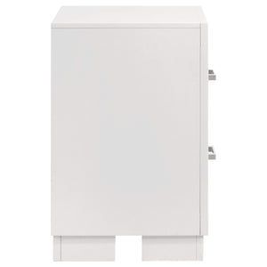 Jessica 2-drawer Nightstand Snow White