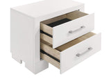 Jessica 2-drawer Nightstand Snow White