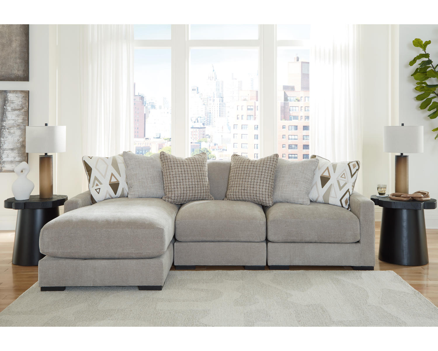 Aslan Court 3-Piece Sofa Sectional with Chaise