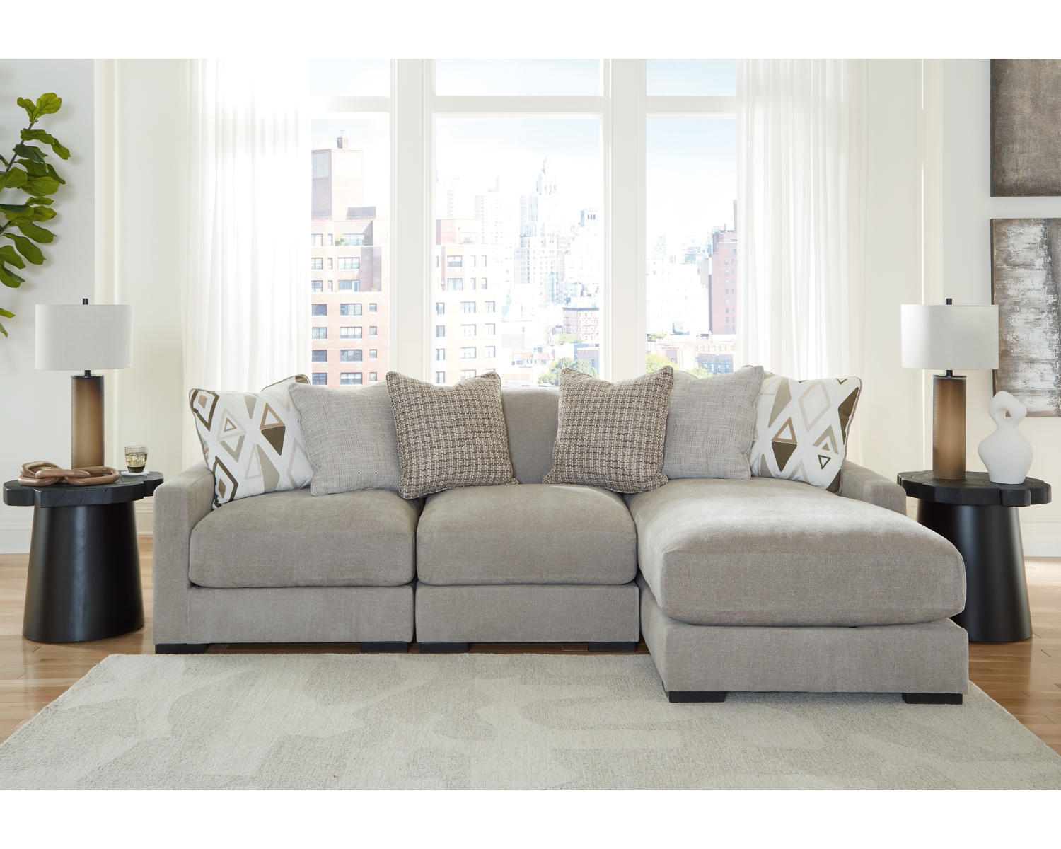 Aslan Court 3-Piece Sofa Sectional with Chaise