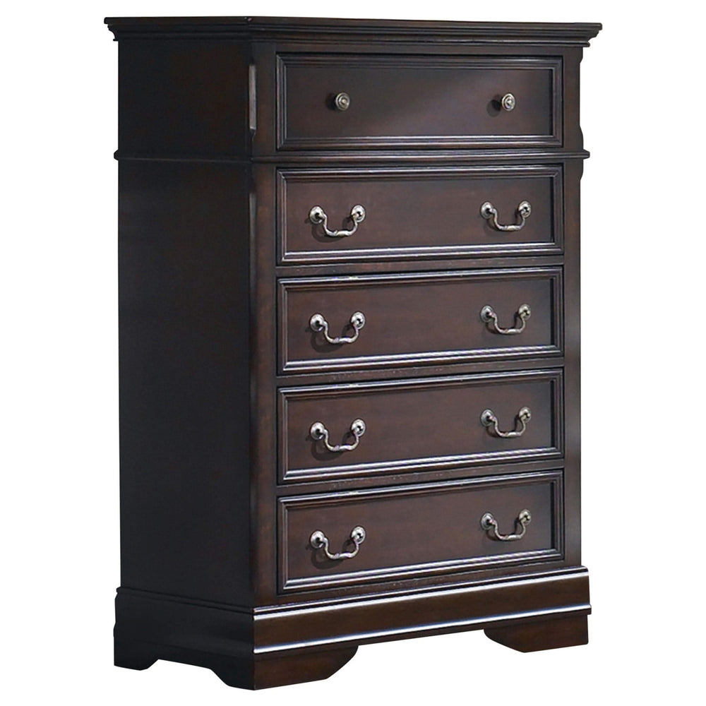 Juego de dormitorio Cambridge Queen de 5 piezas Cappuccino