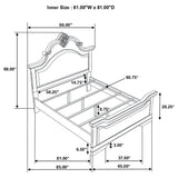 Juego de dormitorio Cambridge Queen de 5 piezas Cappuccino