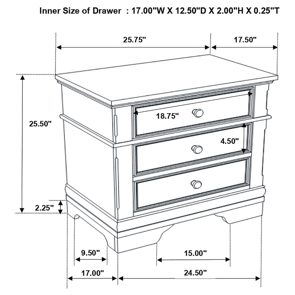 Juego de dormitorio Cambridge Queen de 5 piezas Cappuccino