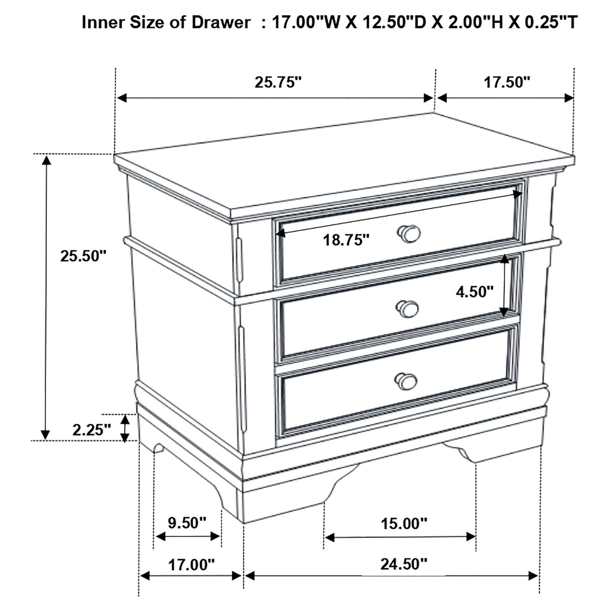 Juego de dormitorio Cambridge Queen de 5 piezas Cappuccino