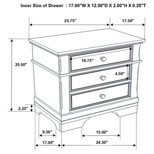Juego de dormitorio Cambridge Queen de 5 piezas Cappuccino