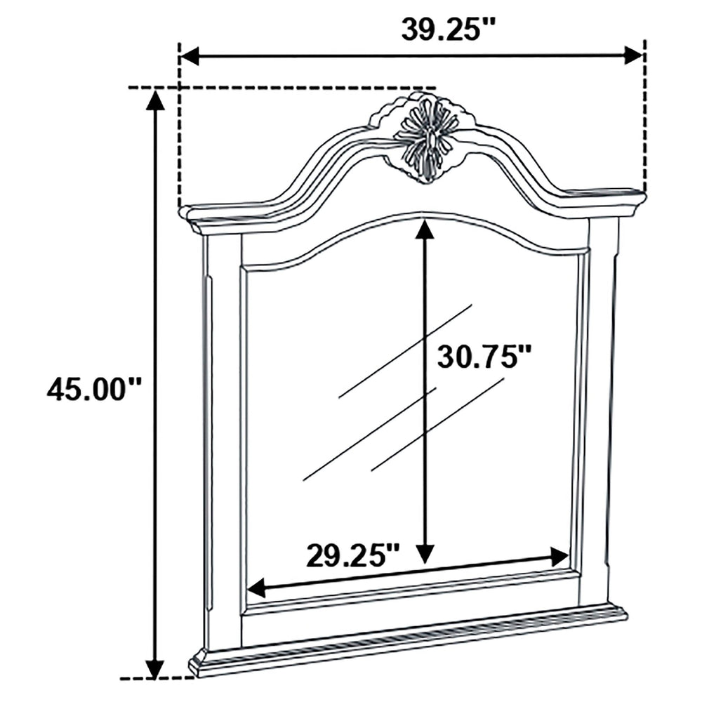 Juego de dormitorio Cambridge Queen de 5 piezas Cappuccino