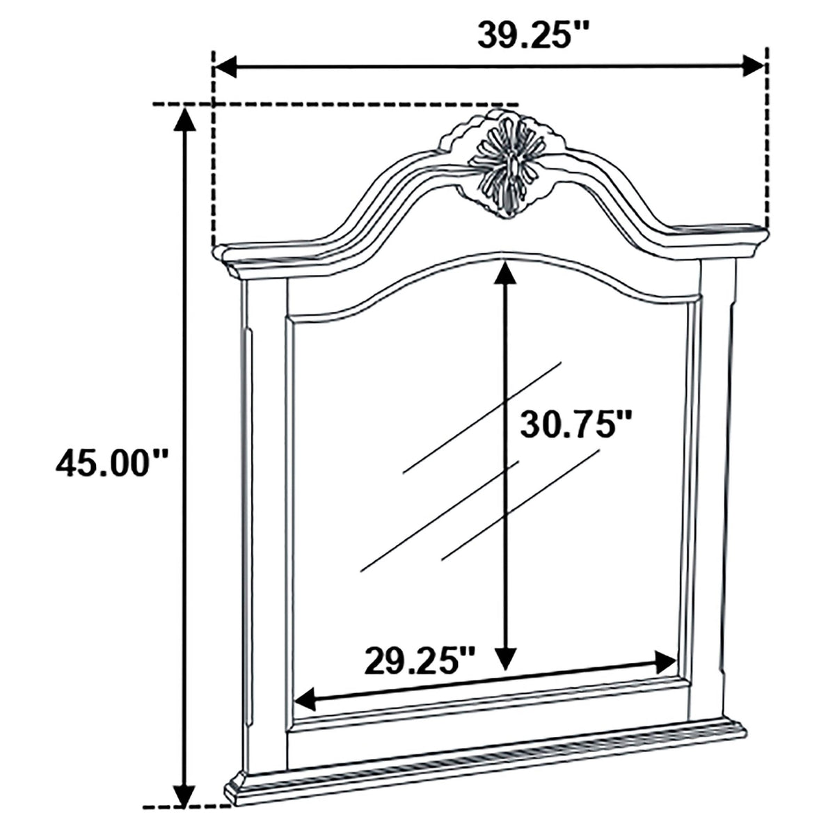 Juego de dormitorio Cambridge Queen de 5 piezas Cappuccino