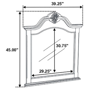 Juego de dormitorio Cambridge Queen de 5 piezas Cappuccino