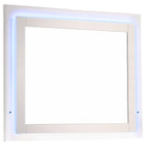 Juego de dormitorio Felicity de 4 piezas Eastern King, blanco de alto brillo